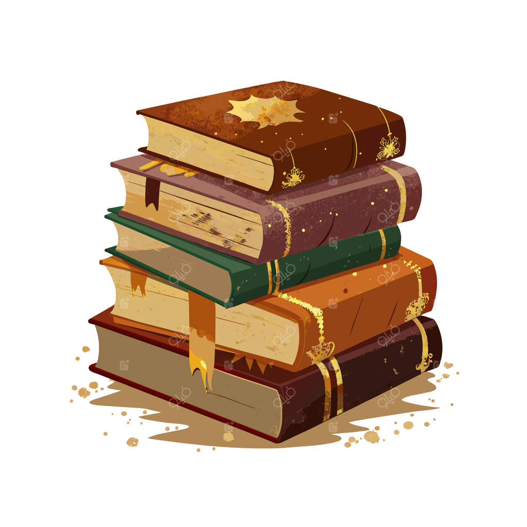 مفهوم تصویرسازی وکتوری گروهی از کتاب‌ها