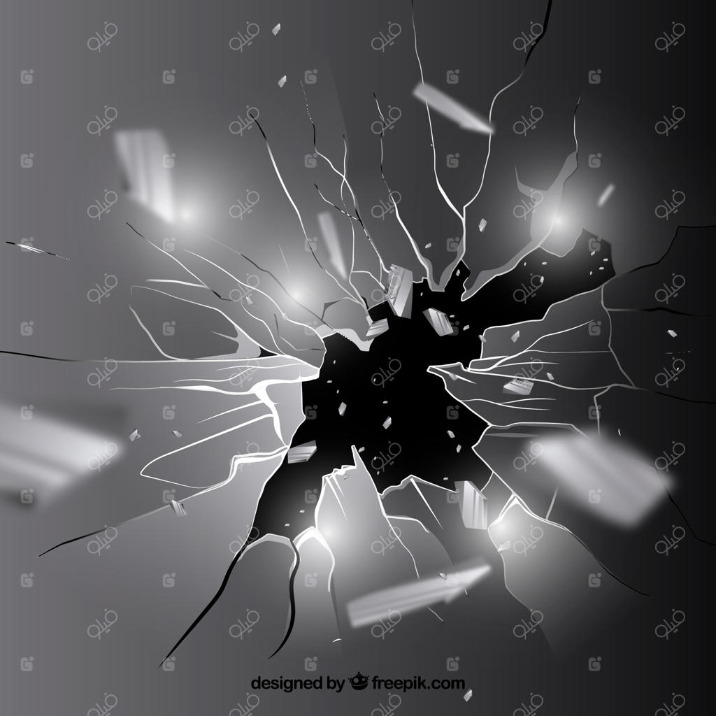 پس‌زمینه شیشه شکسته واقع‌گرایانه