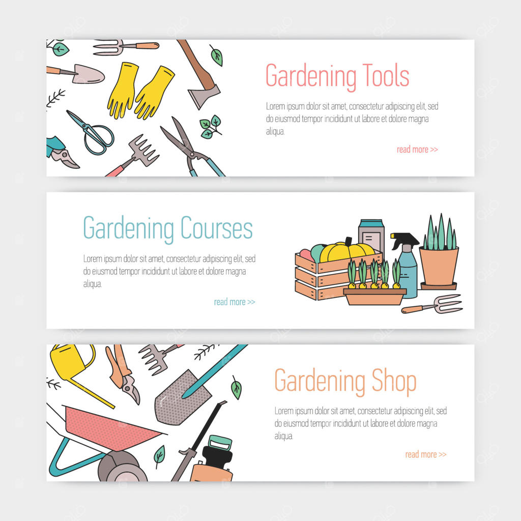 ابزارهای ضروری باغبانی، دوره‌ها و فروشگاه‌ها