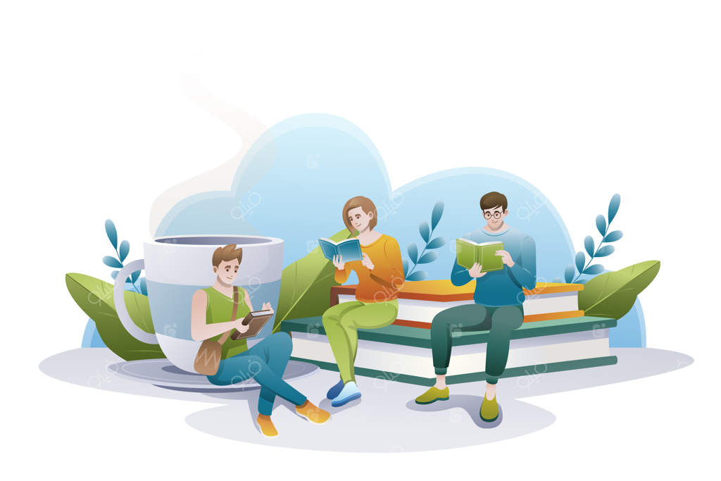 تصویر کلوپ کتاب با افکت گرادینت