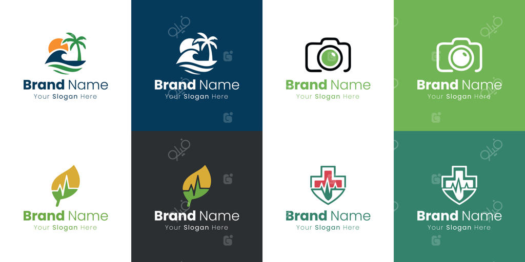 مجموعه‌ای از طراحی‌های لوگوی مدرن و متنوع برای هویت برند و نیازهای ارتباط بصری