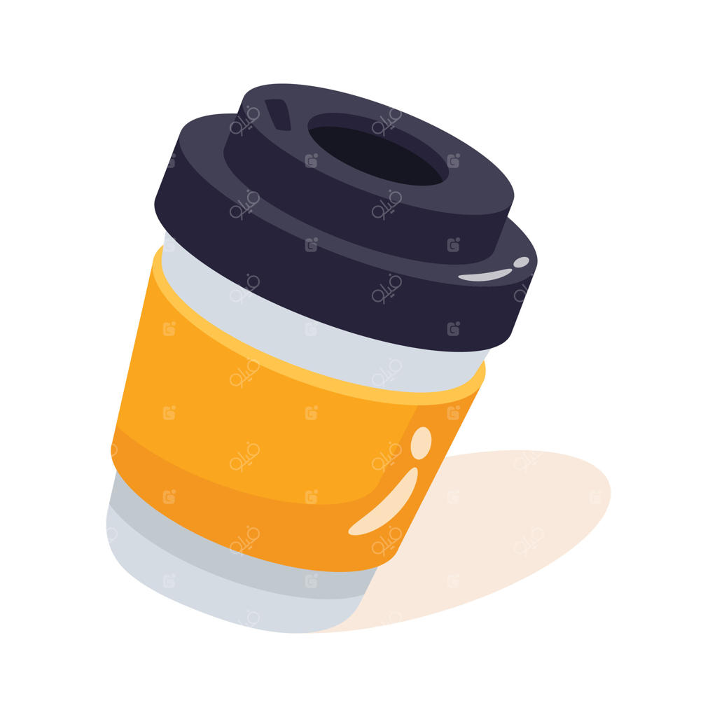 آیکون سه‌بعدی کاربردی فنجان قهوه