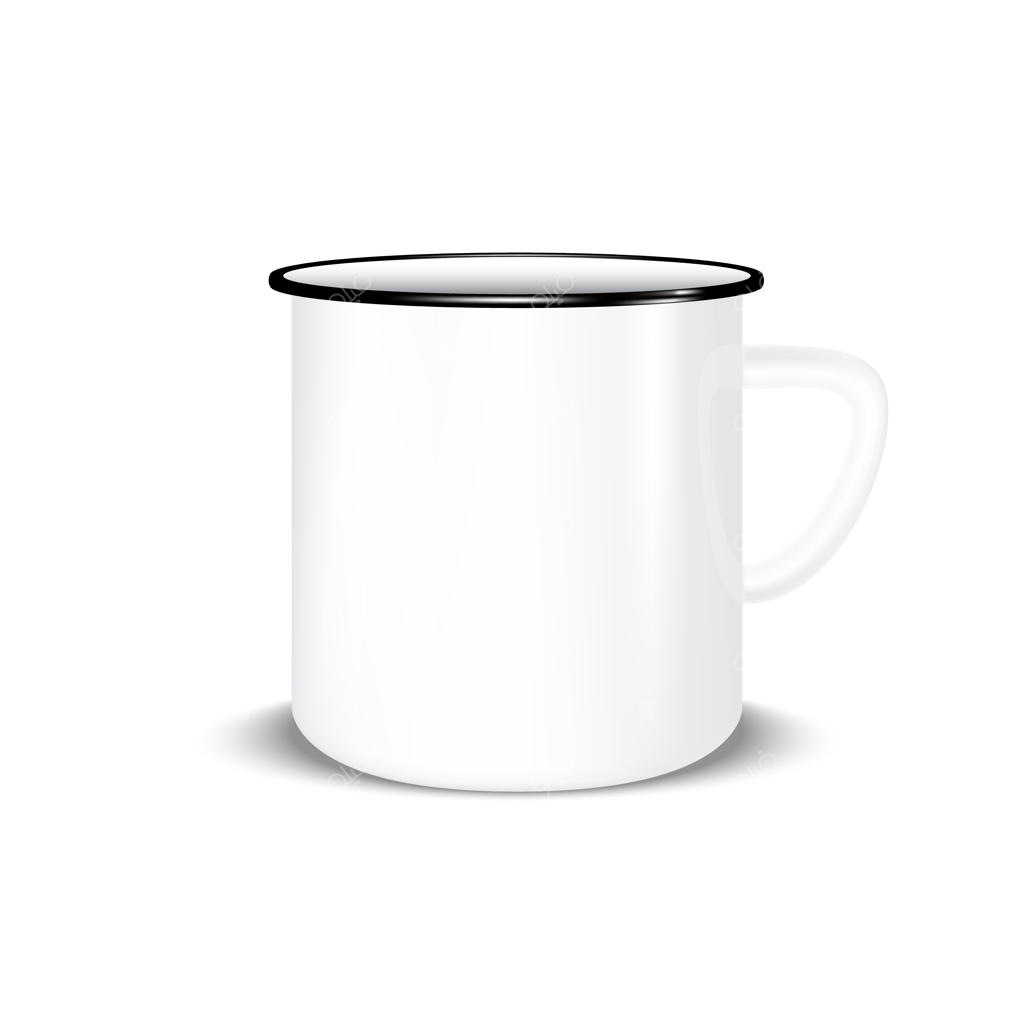 فنجان تمیز بر روی پس‌زمینه سفید.