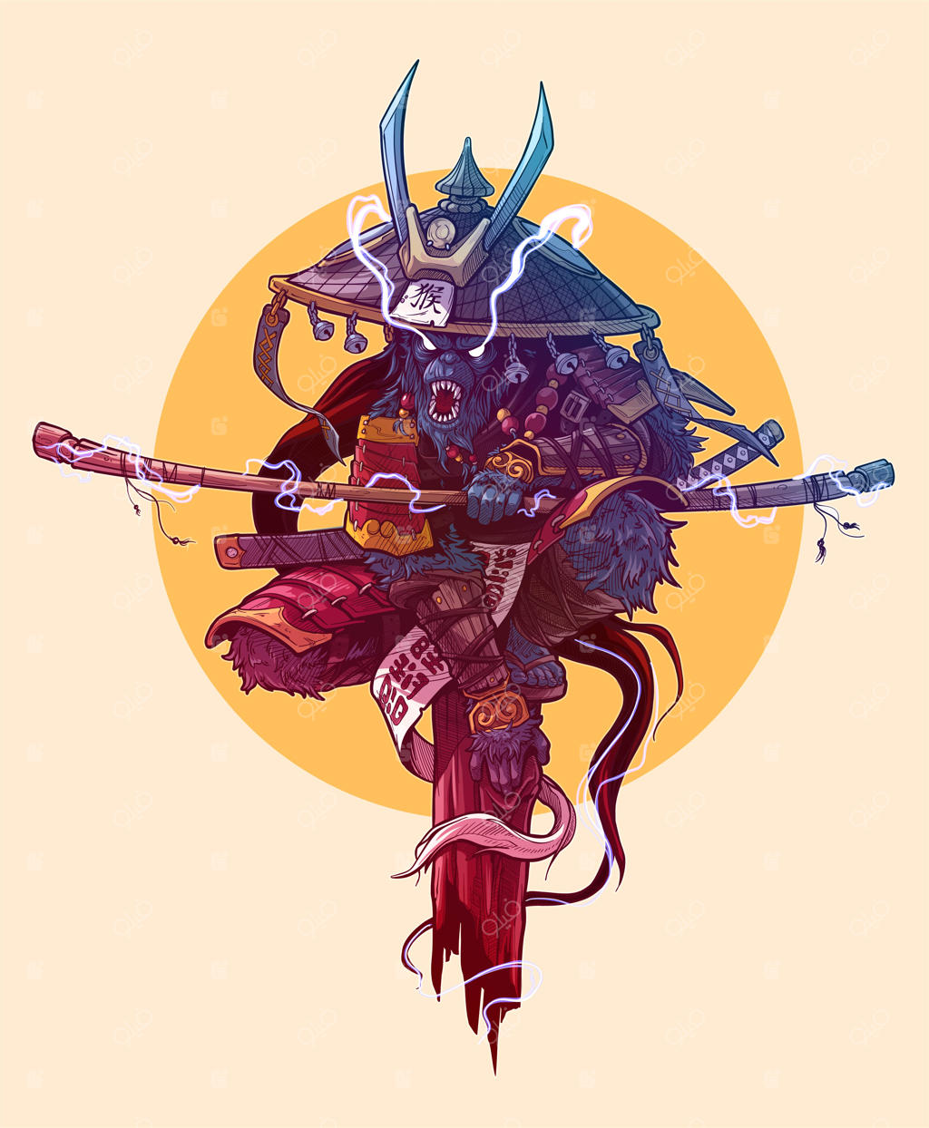 شخصیت کارتونی سامورایی، پادشاه میمون عصبی