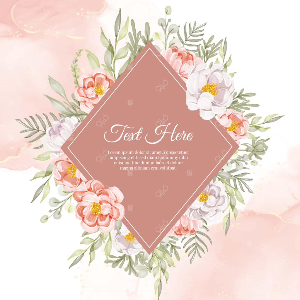 قاب گل با تاج گل صد تومانی هلو و سفید