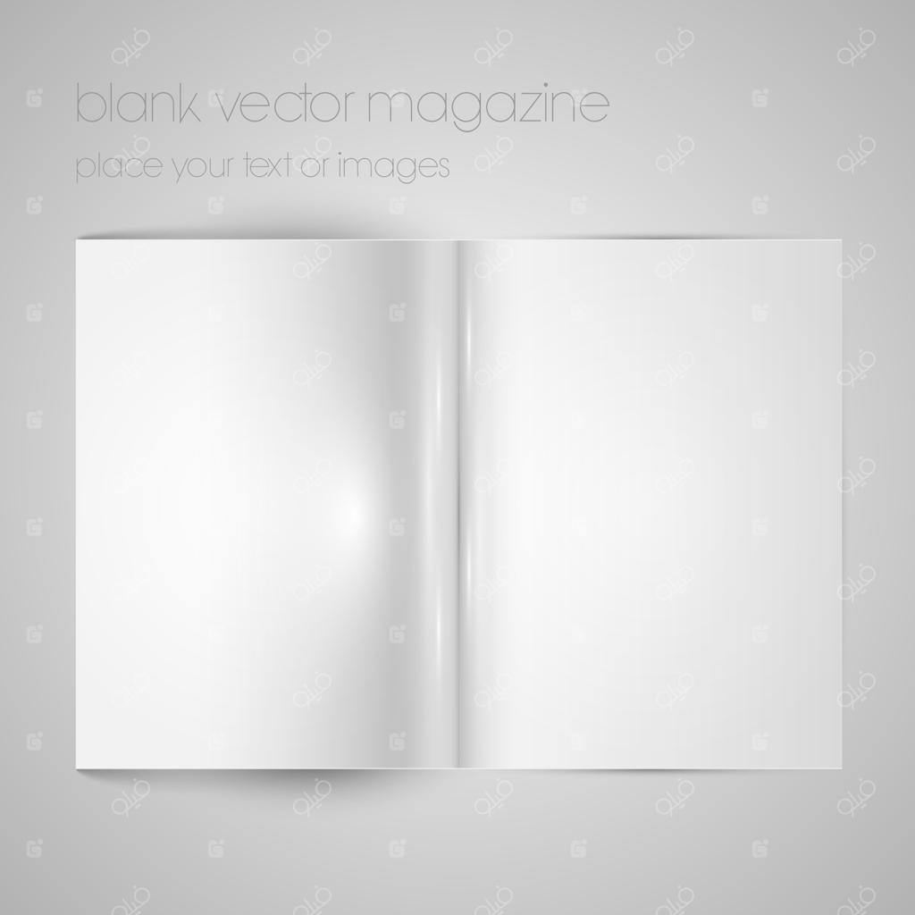 مجله وکتور با صفحات خالی