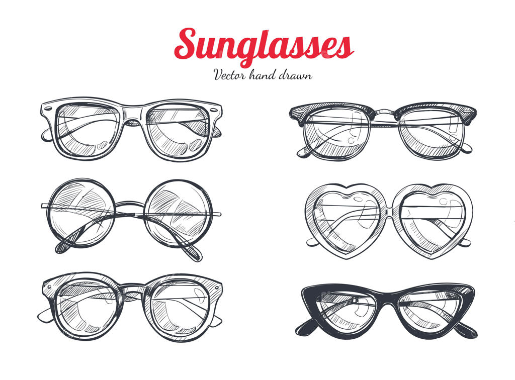 مجموعه‌ای از عینک‌های آفتابی محافظ در برابر آفتاب تابستانی