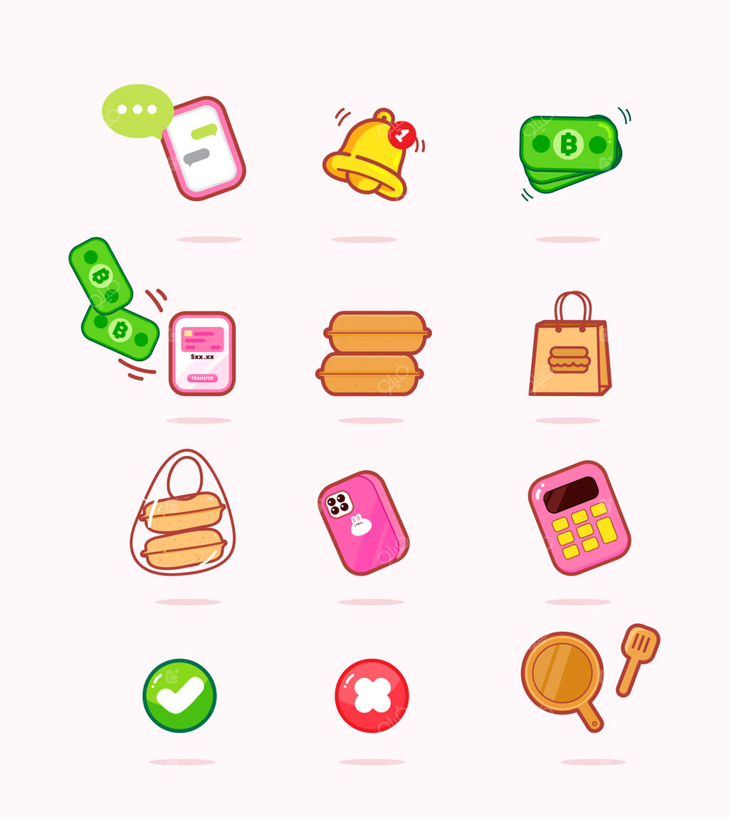 تصویرسازی نماد هنر تحویل غذای آنلاین