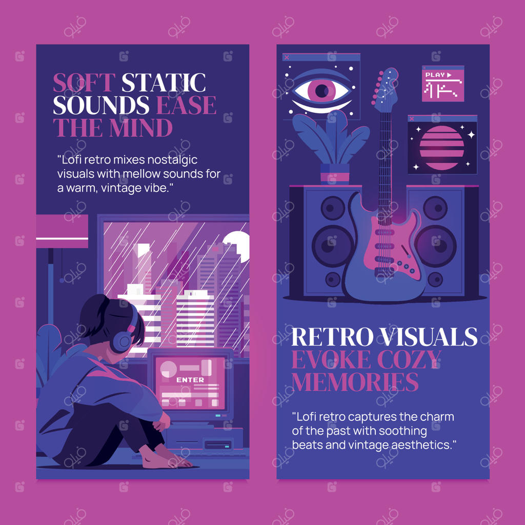 تجربه‌ آرامش‌بخش صداها و تصاویر لوفای رترو با کیفیت حرفه‌ای