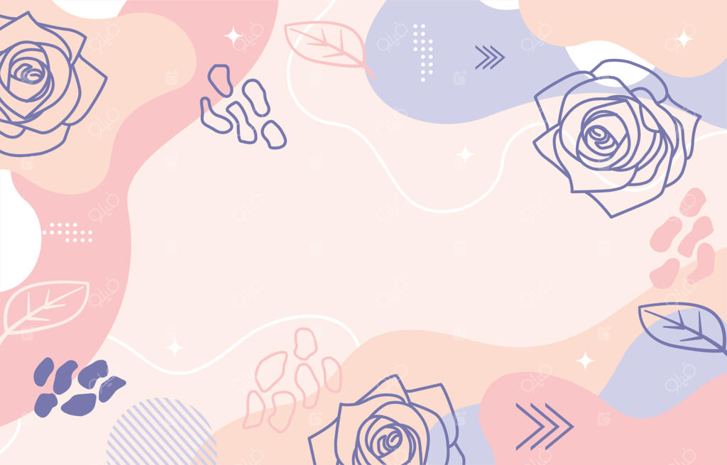 کاغذ دیواری مینیمالیستی دخترانه با طرح گل و برگ‌های زیبا و طبیعت دلنشین