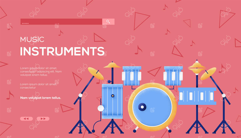 فلایر مفهومی درام، بنر وب، هدر رابط کاربری، ورود به سایت.
