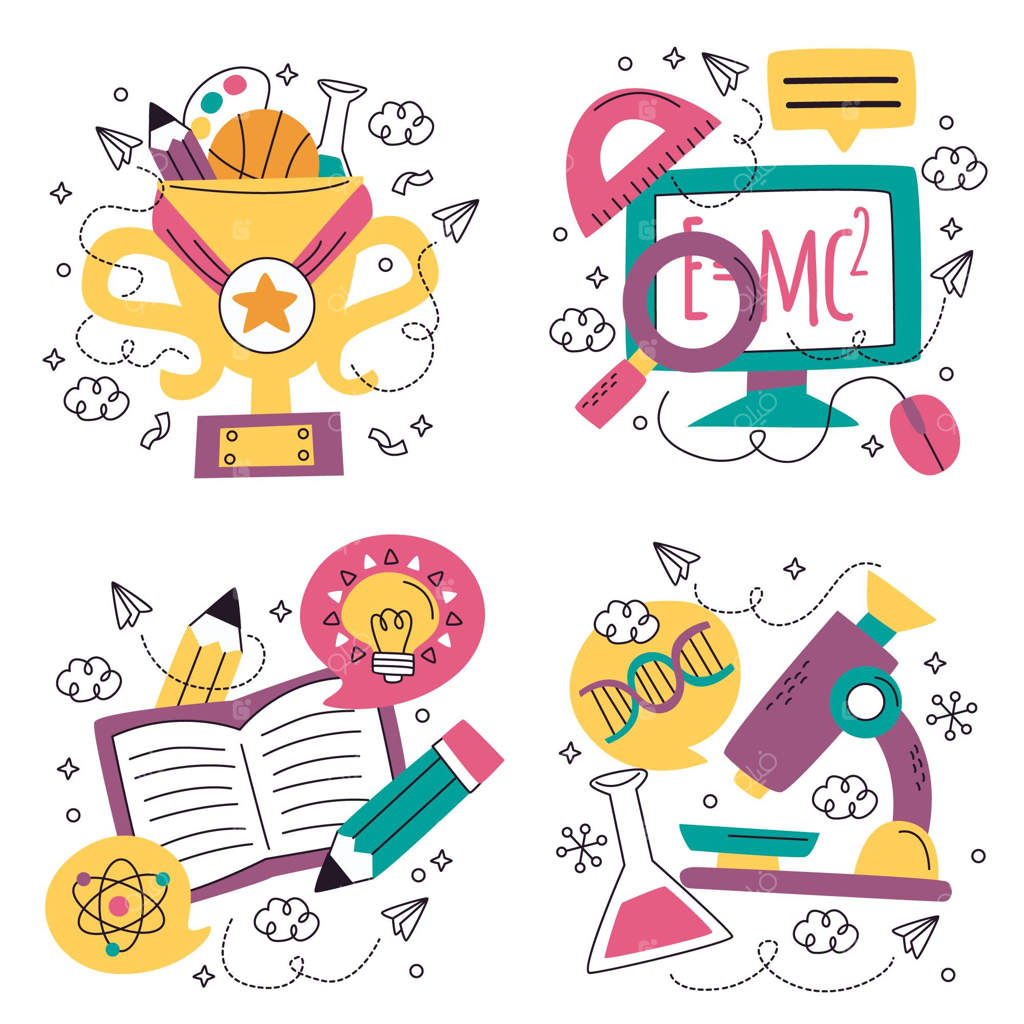 مجموعه استیکرهای آموزشی دست‌ساز و هنری