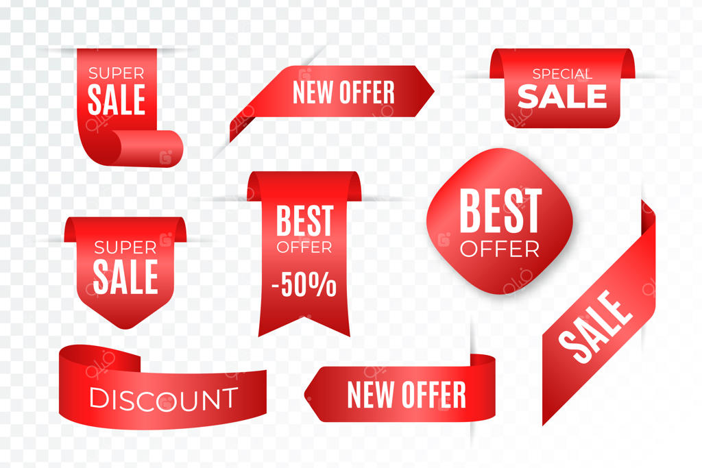 برچسب‌فروشی در مجموعه‌ای از اشکال مختلف