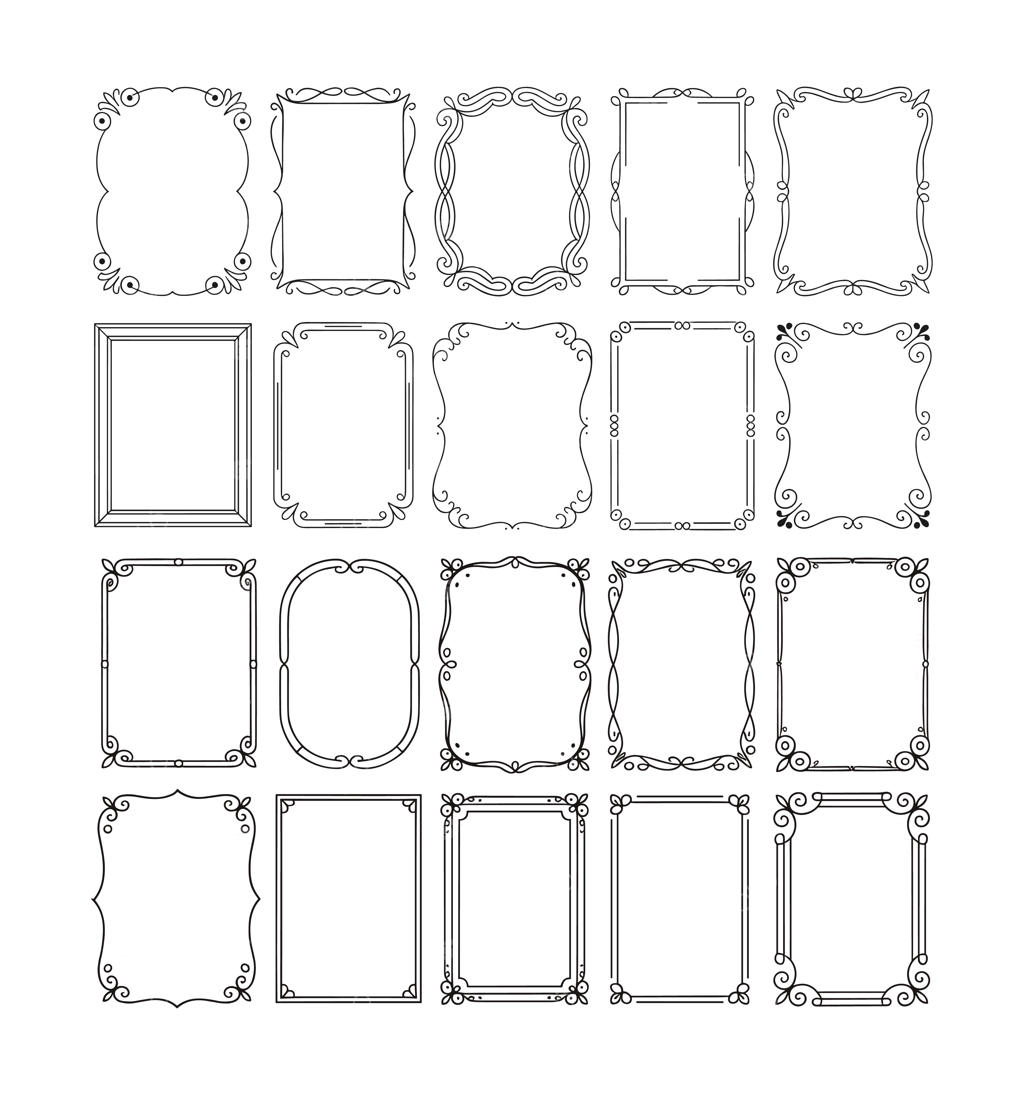 مجموعه حاشیه و قاب‌های تزئینی قدیمی