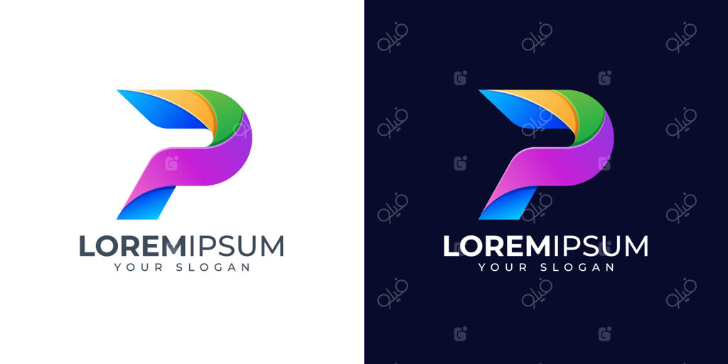 طراحی و تصویرسازی لوگوی حرف P