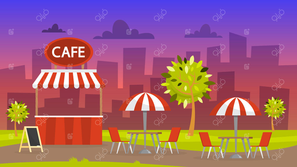 کافه‌ای در خیابان: چشم‌انداز شبانه شهر