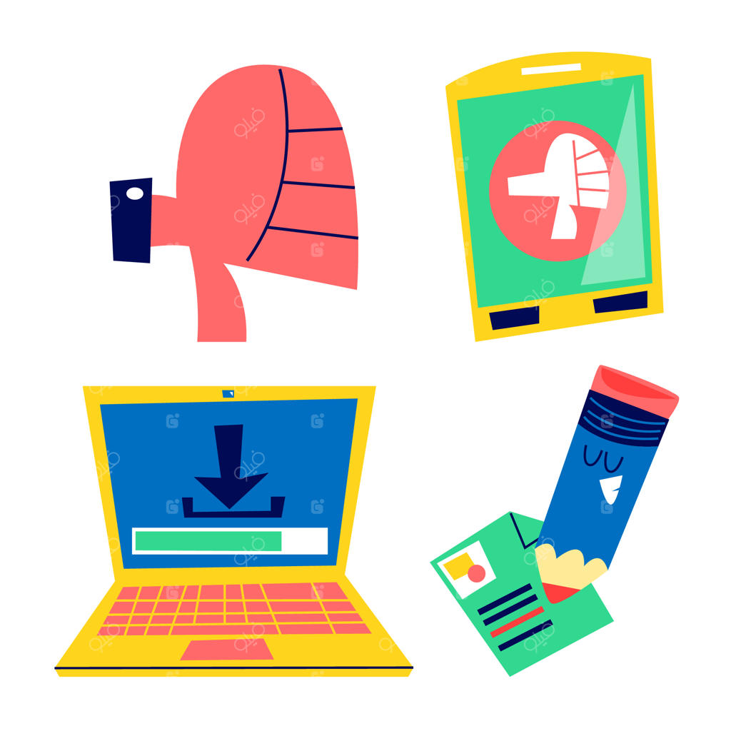 مجموعه برچسب‌های کارتونی کلاسیک