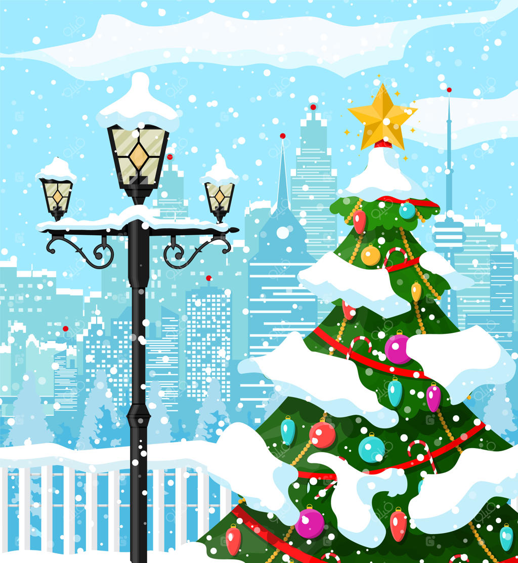 کوچه برفی پارک شهر و ساختمان‌ها