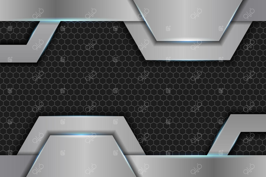 پیکان نقره‌ای براق در فناوری مدرن و انتزاعی