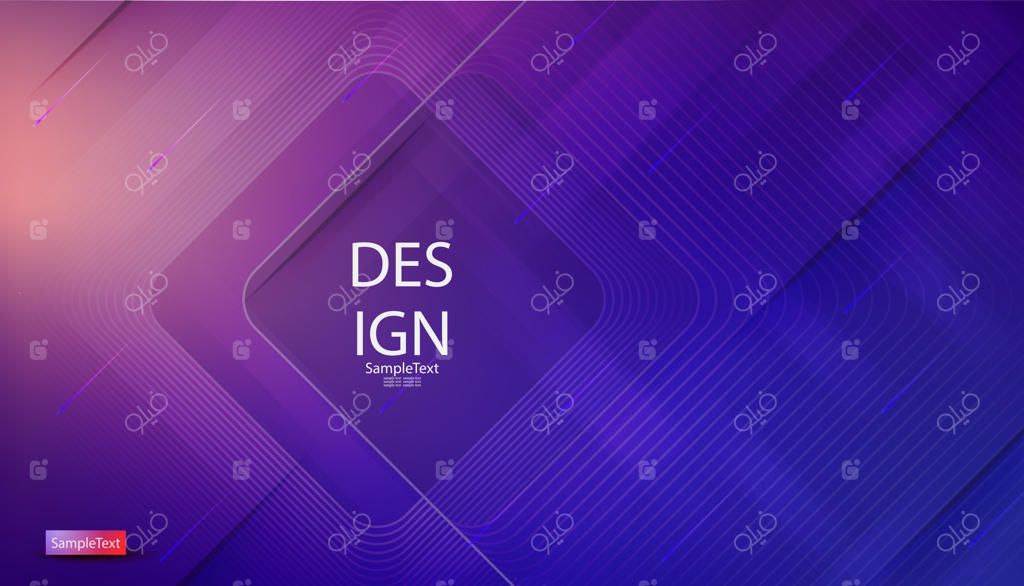 طرح انتزاعی آبی با قاب مربعی متشکل از انواع خطوط باریک