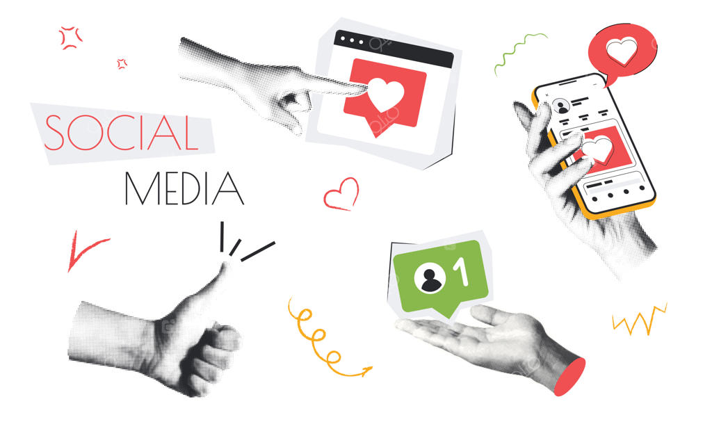 تصویرسازی وکتور کانسپت وب و شبکه‌های اجتماعی با طراحی سه بعدی ایزومتریک؛ خط تولید انتزاعی ارتباطات آنلاین، ایموجی و جذب فالوور برای پوستر شرکتی