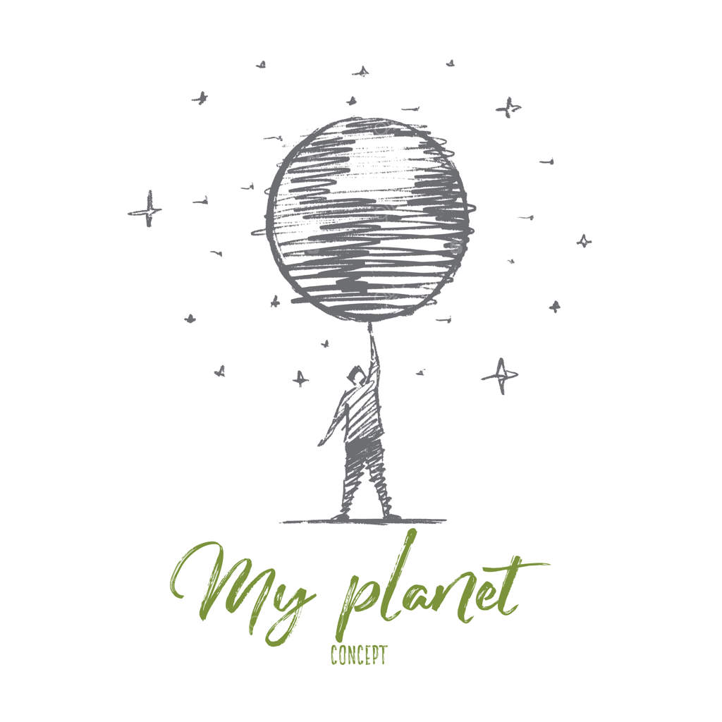 طرح مفهومی سیاره من، نقاشی دستی