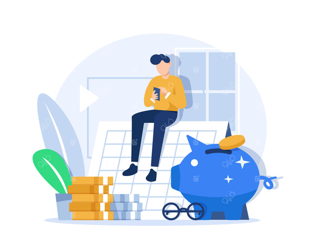 مفهوم بازگشت سرمایه (ROI) با نمایش مدیریت مالی و سود توسط افراد