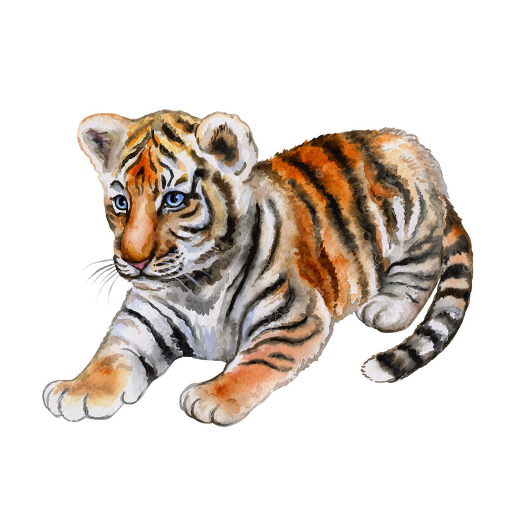 ببر کوچولو در تنهایی: آبرنگی