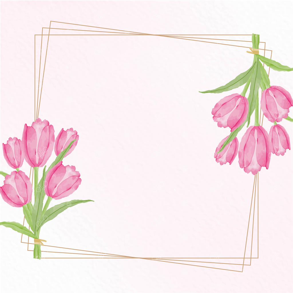 دعوتنامه زیبای عروسی با گل لاله آبرنگی