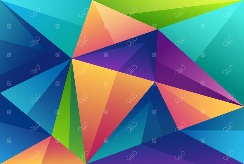 پس‌زمینه گرادینت هندسی رنگارنگ