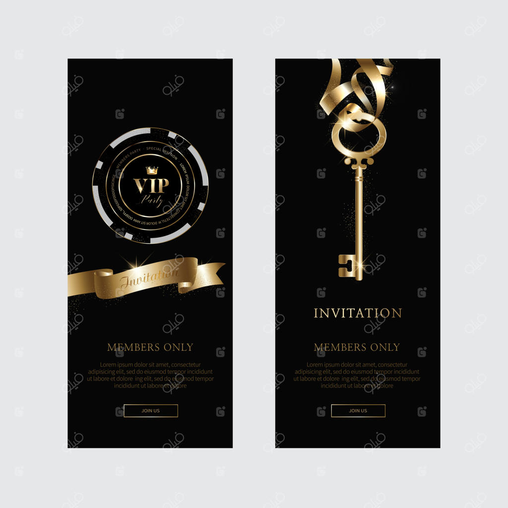 زمینه‌های دعوتنامه و کوپن لوکس و ویژه