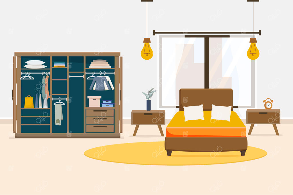 اتاق خواب و کمد لباس