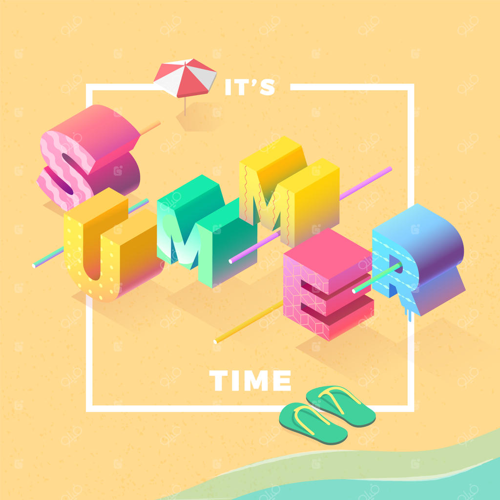 تابستان در ساحل به صورت ایزومتریک