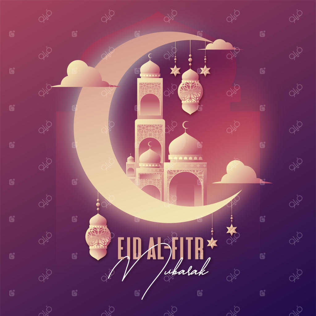 تصویرسازی فلت عید فطر مبارک