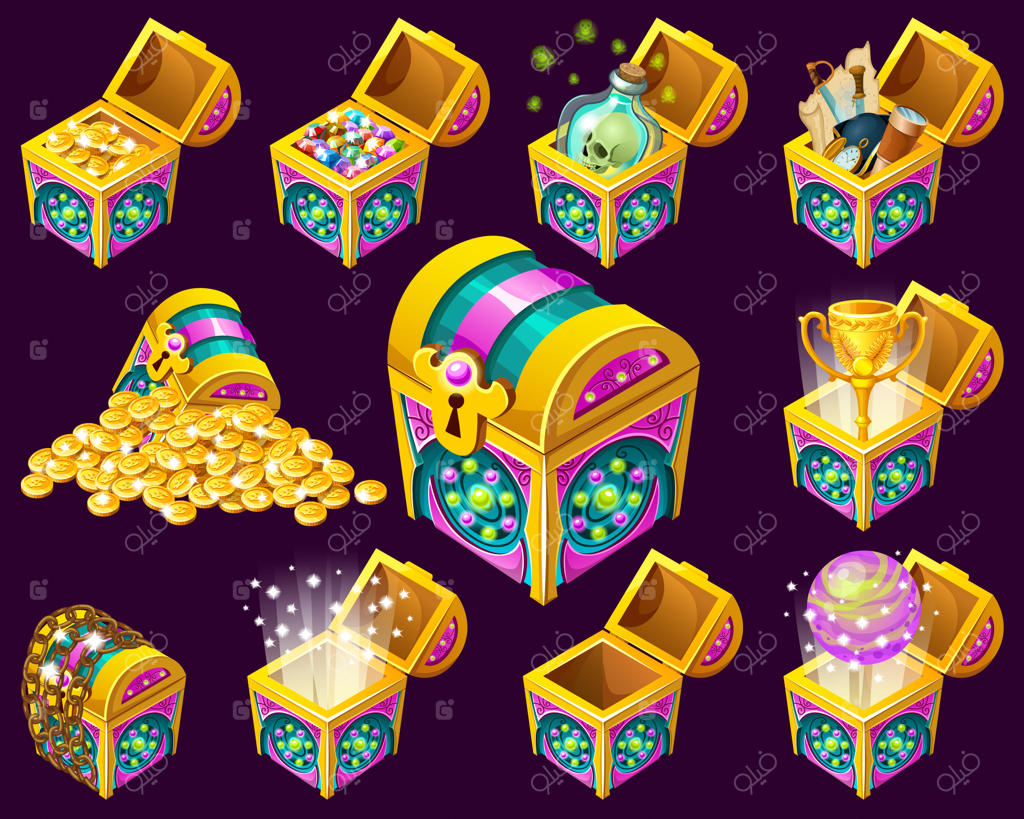 صندوق‌های گنج سه‌بعدی.