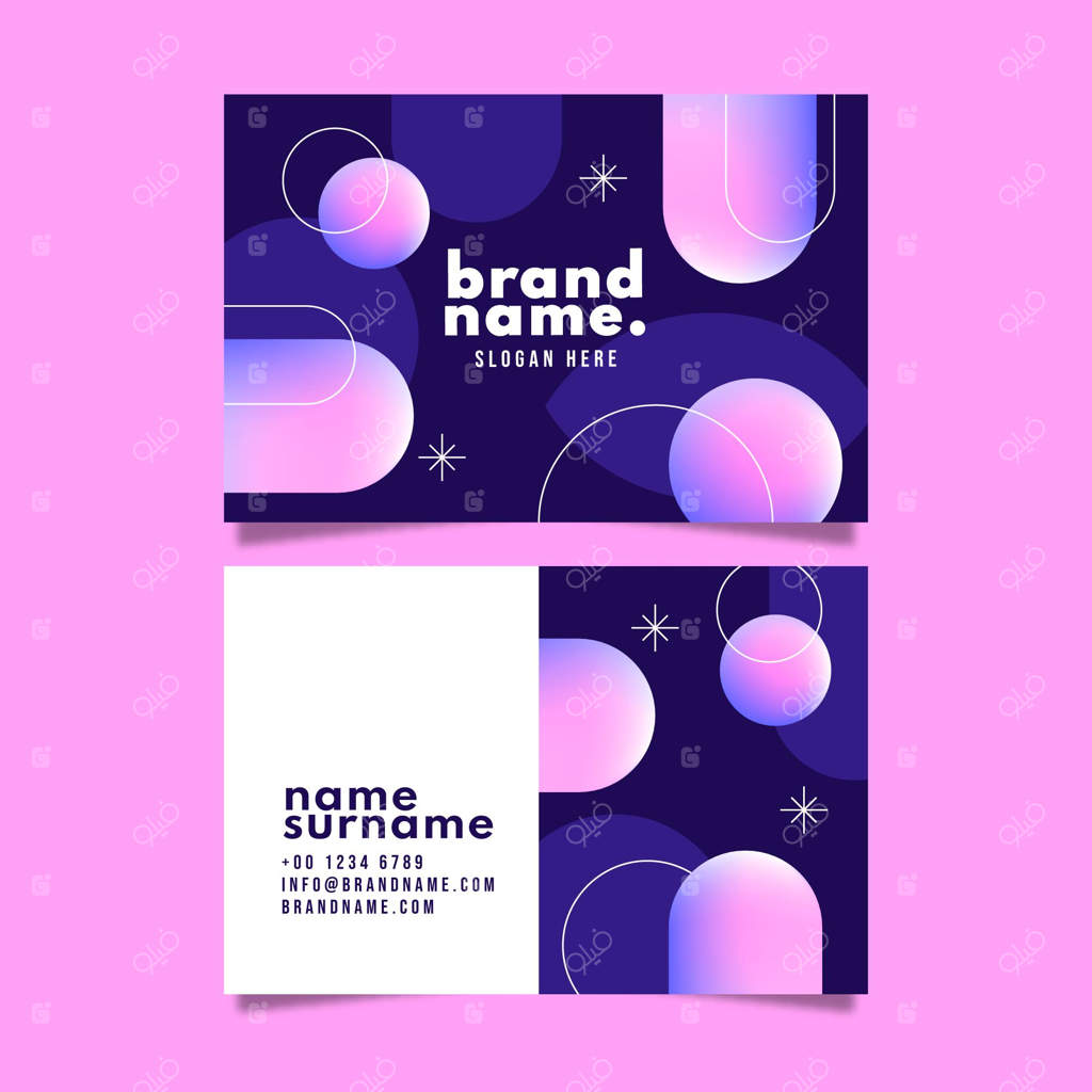 قالب طراحی کارت ویزیت مدرن و انتزاعی