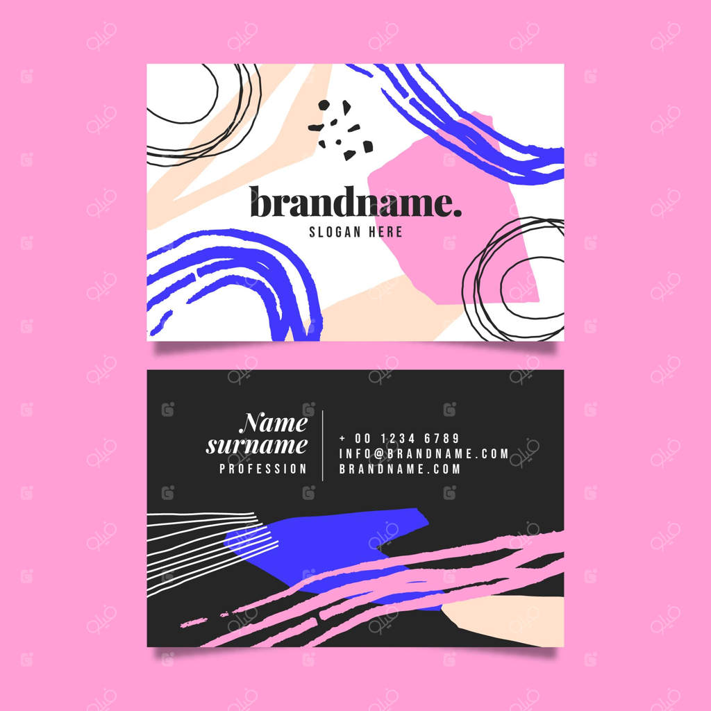طراحی ساده کارت ویزیت انتزاعی