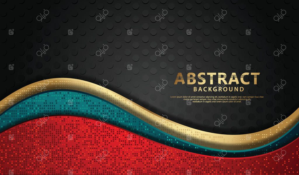 لایه انتزاعی موج روی پس‌زمینه‌ای با پترن خطوط سیاه