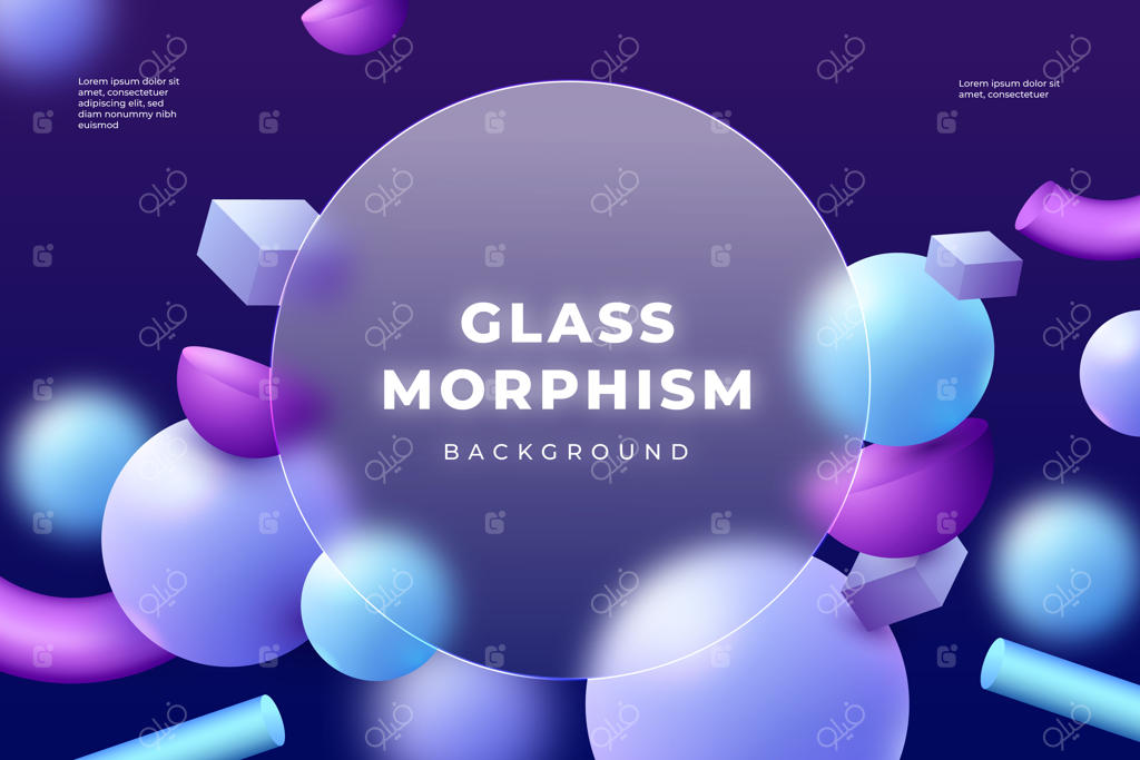 پس‌زمینه گرادیانت گلس‌مورفیسم