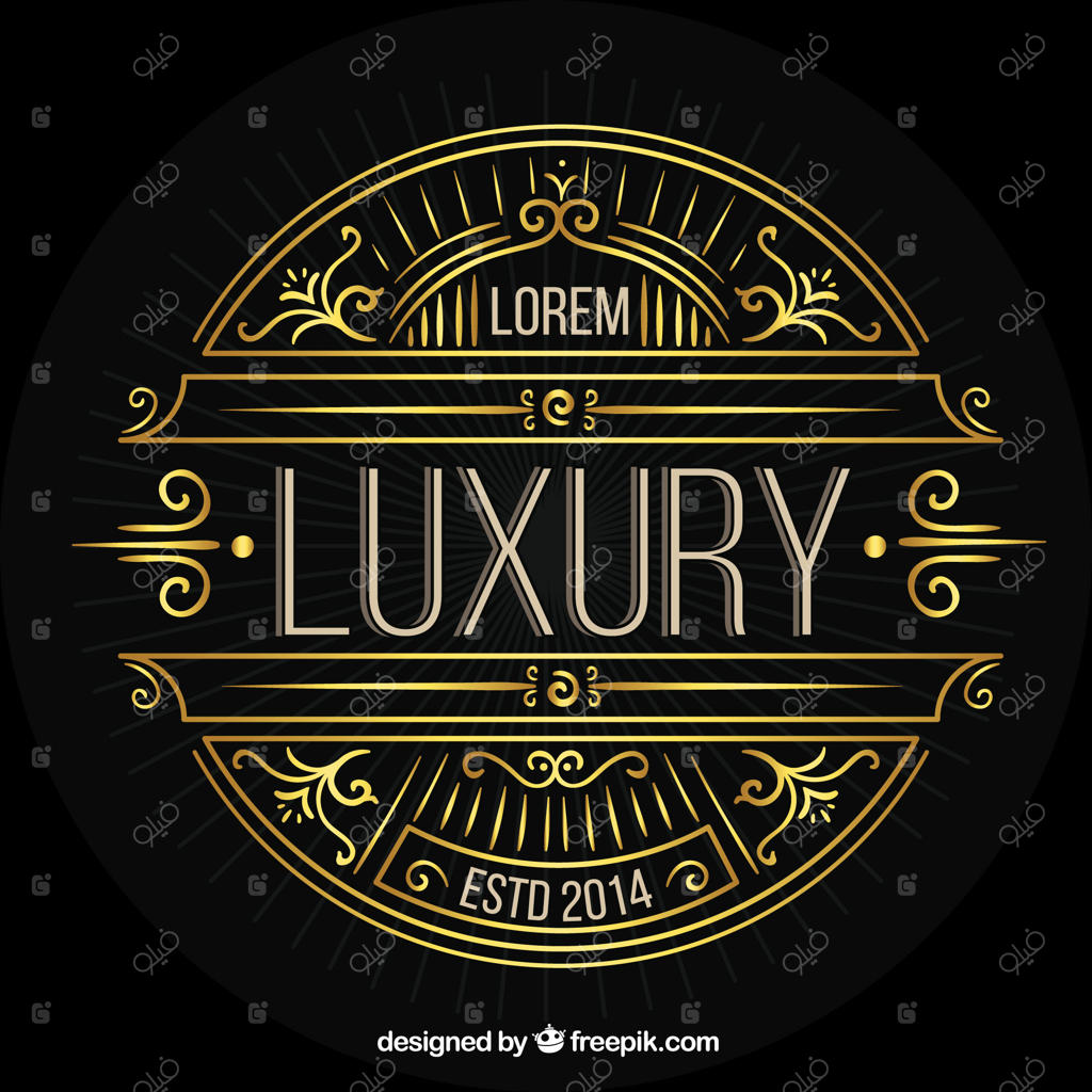 قالب لوگوتایپ لوکس طلایی