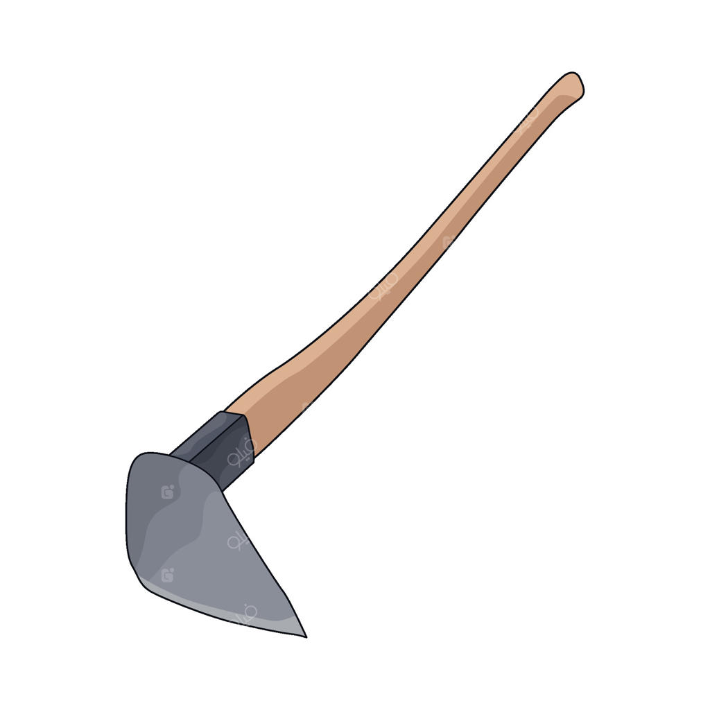 تصویری از یک بیل باغبانی