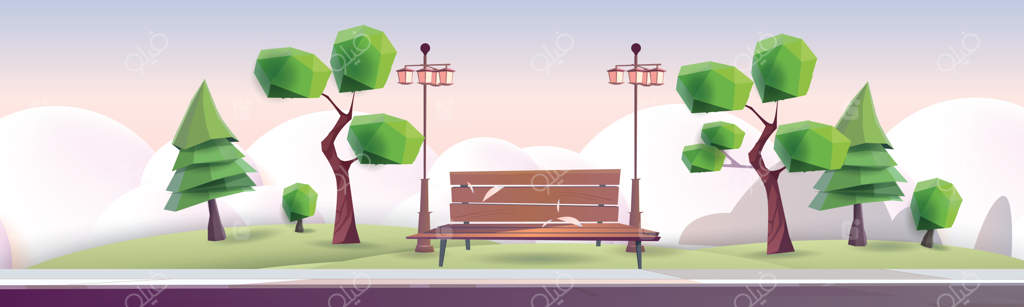 چشم‌انداز کارتونی شهر پارک؛ طبیعت بیرونی و افق عمومی شهر