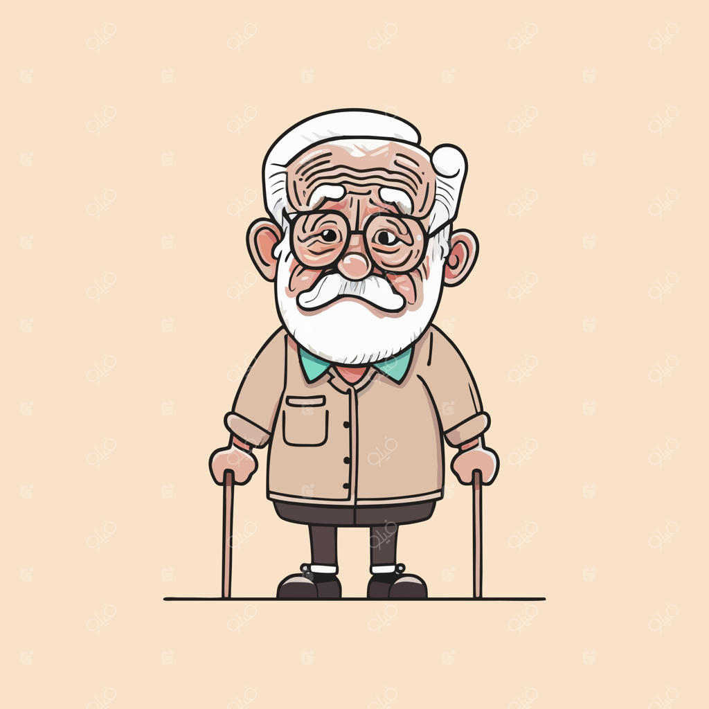 پیرمرد با عصا
