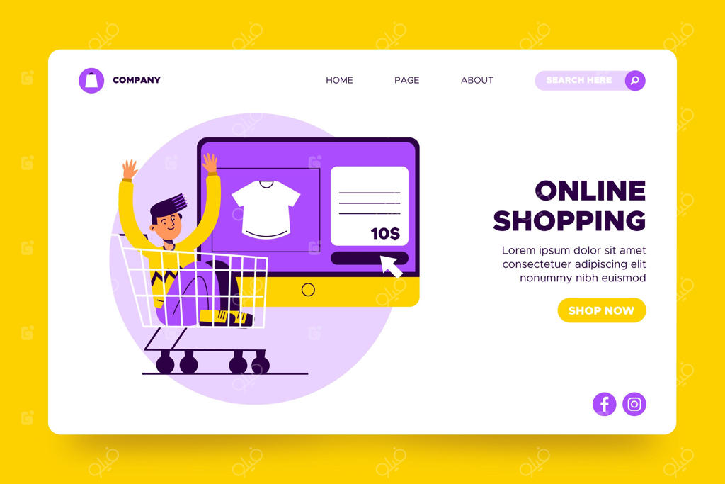 قالب صفحه فرود خرید آنلاین