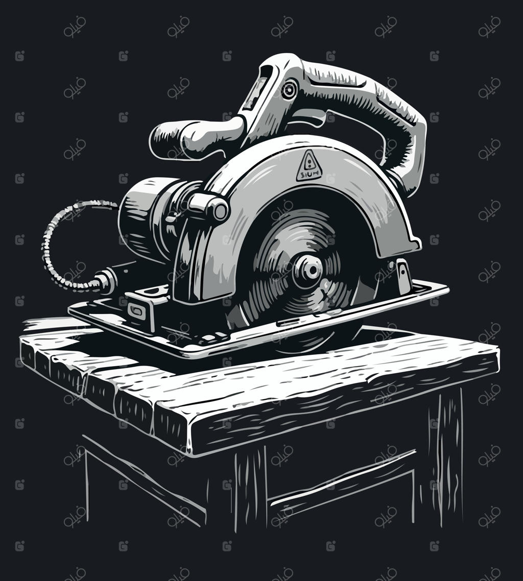 نقاشی دستگاهی با نوشته «کلمه» روی آن