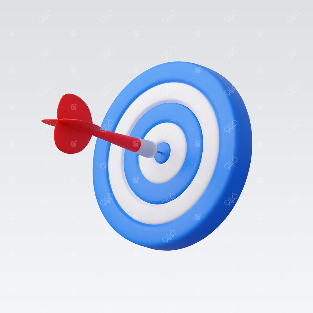 آیکون هدف سه‌بعدی و واقع‌گرایانه