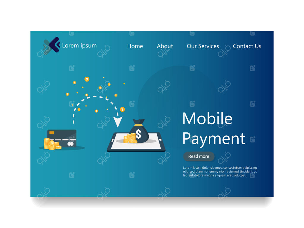 صفحه ورود به وب‌سایت خدمات پرداخت موبایلی آنلاین