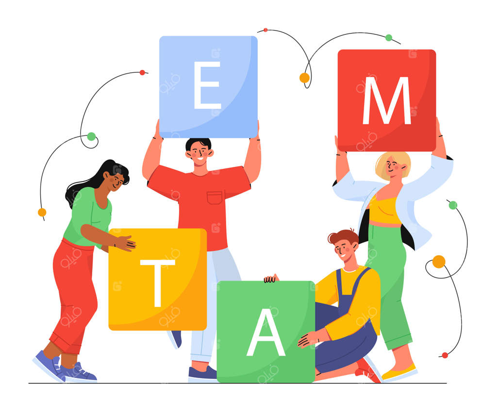 مفهوم تیم دوستانه: مردان و زنان با تابلوهای رنگی 
همکاری و مشارکت در پروژه مشترک
روند کاری کارآمد
تصویرسازی کارتونی و ساده