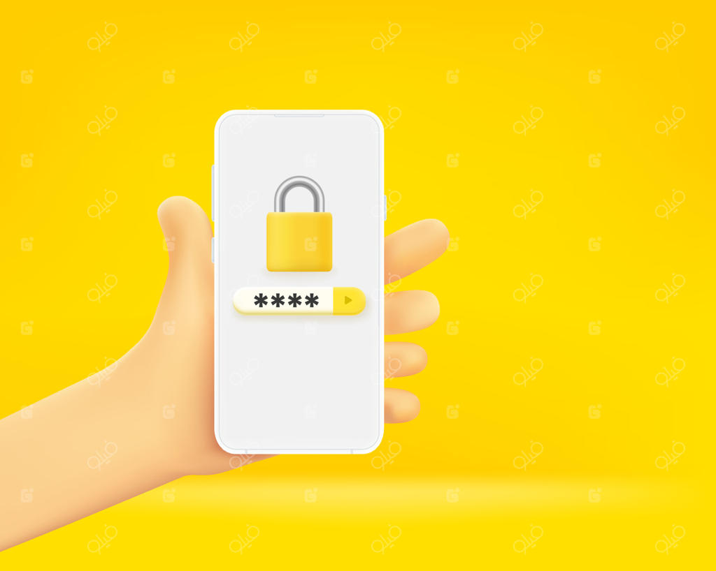 مردی با گوشی هوشمند و مجوز عبور امنیتی در دست