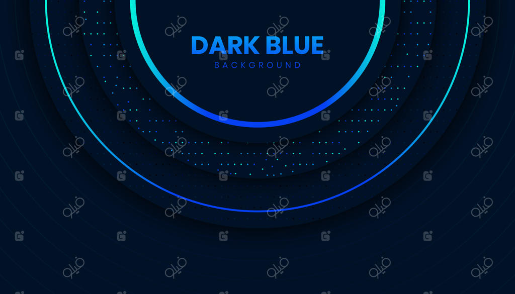 پس‌زمینه لوکس آبی تیره با اکلیل‌های درخشان